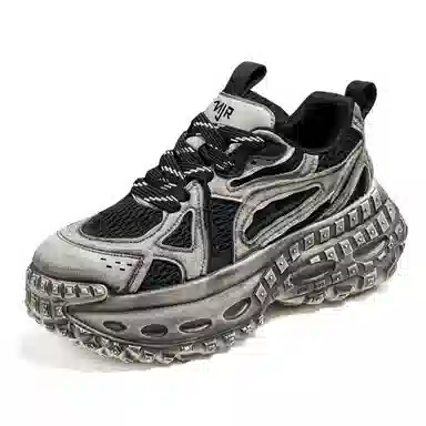 南极人 网布 复古质感时尚休闲运动风个性轮胎鞋 防滑耐磨轻便增高 低帮 老爹鞋 男款