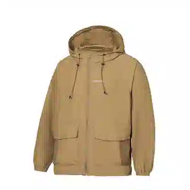 鸭鸭 美式高街纯色大口袋设计薄款凉爽宽松连帽抽绳夹克外套 男女同款