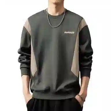 贵色 宽松复古撞色拼接卫衣 男款