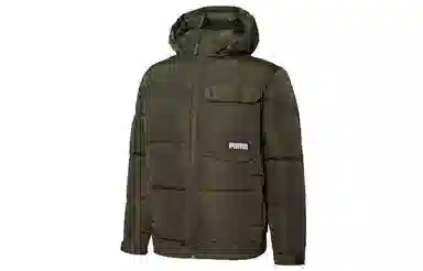 Puma Oversized Pocket Down Jacket Olive