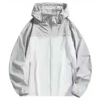 贵人鸟 透护轻逸系列 美式复古高街舒适时尚简约拼接撞色口袋拉链轻薄连帽 透气防紫外线防晒服 男女同款