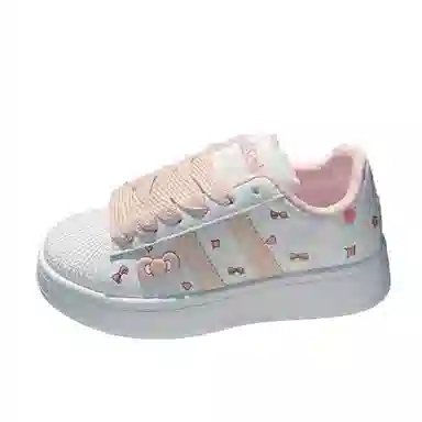 超纤皮 小众设计可爱蝴蝶结潮流时尚休闲百搭青春学院风 耐磨透气轻便 低帮 生活休闲鞋 女款