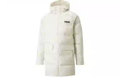 Puma Solid Down Hoodie White