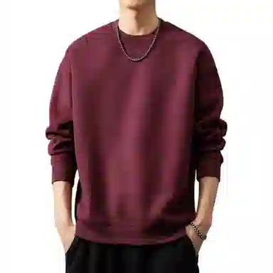 贵色 重磅简约基础款纯色卫衣 男款