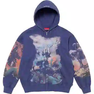 Supreme x Frank Frazetta Zip Up Hooded Sweatshirt