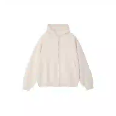 无畏东方纯色拉链卫衣外套纯色极简重磅休闲运动百搭连帽开衫 男女同款