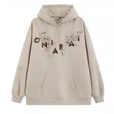 鬼洗 花卉刺绣宽松连帽卫衣 男女同款