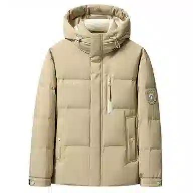 鸭鸭 紫钻系列 中青年时尚韩版潮流百搭短款连帽外套户外运动防风保暖休闲面包羽绒服 男女同款