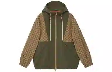 GUCCI Loose Fit Hoodie Jacket Green