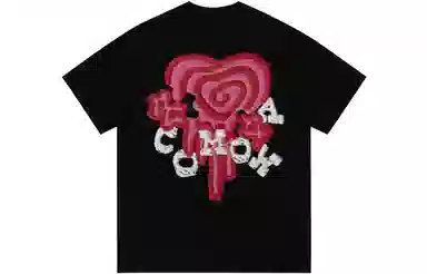 COMOWA Vintage Embroidered Heart Logo T-Shirt