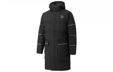 Puma Classics Long Down Jacket Black