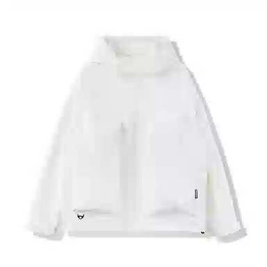 鸭鸭 美式潮牌高街纯色大口袋设计薄款凉爽百搭宽松休闲连帽夹克外套 男女同款