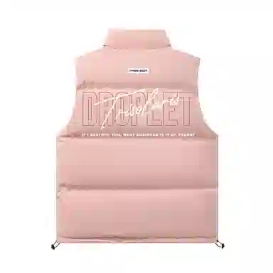 三体 文明系列简约基础款字母印花百搭立领美式复古户外机能风背心宽松休闲保暖加厚柔软舒适防风无袖马甲 男女同款