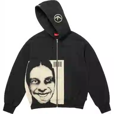 Supreme x Aphex Twin Zip Up Hooded Sweatshirt