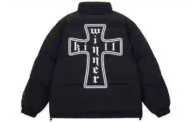 KILLWINNER Noah's Ark Cross Print Puffer Jacket