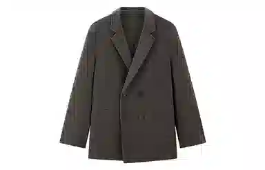 PEACEBIRD MEN Double-Breasted Wool Coat