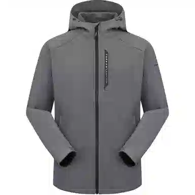 探路者  纯色登山徒步保暖  防风防泼水透气冲锋衣 男款