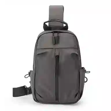 普乐威 简约百搭多功能潮牌 尼龙布 胸包 男女同款情侣款 灰色/黑色/蓝色