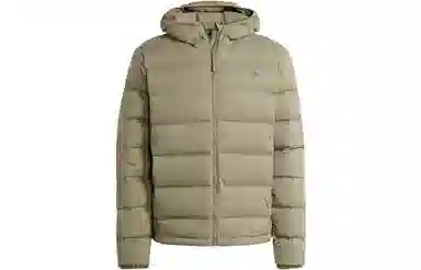 adidas Helionic Stretch Hooded Down Jacket Logo