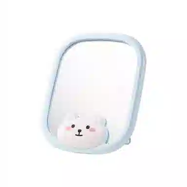 米甜兔 紫色方形化妆镜 便携