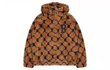 MLB Boston Red Sox Sherpa Hoodie Jacket Beige