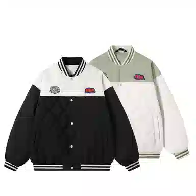 FIDO DIDO Quilted Varsity Jacket