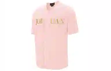 Jordan V-Neck Button Short Sleeve Jersey Pink Gold