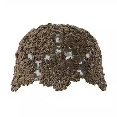 南极人 日系镂空针织勾花套头帽子复古气质显脸小透气包头帽云南旅游海边度假拍照文艺氛围感百搭 薄款 瓜皮帽 女款