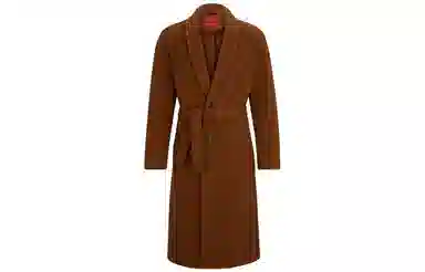 Hugo Boss Rust Wool Blend Coat