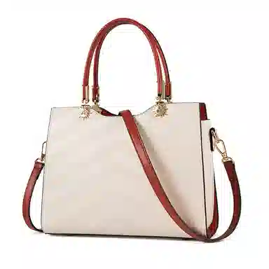 维尼奥 品牌高级感大气优雅通勤包百搭实用妈妈包简约时尚气质高颜值托特包 合成革 手提包单肩斜挎 女款 米白色