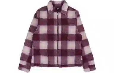 Stussy Zip Sherpa Shadow Plaid