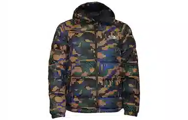 The North Face Camo Logo Puffer Jacket