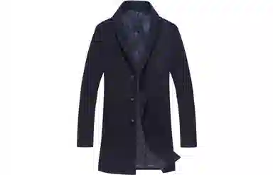 恒源祥 纯羊毛呢子中长款厚大衣 男款