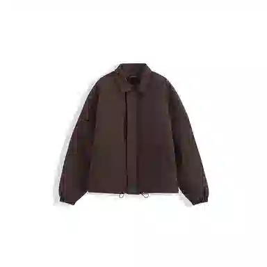 我是大卫 日系复古夹克棉服 男女同款 深棕色