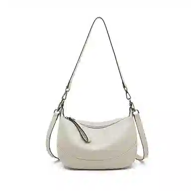 老人头 简约百搭通勤时尚 头层牛皮 单肩包 女款 黑色/白色/绿色/肉粉色