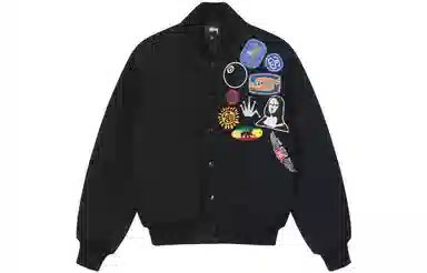 Stussy SS22 Baseball Jacket Black