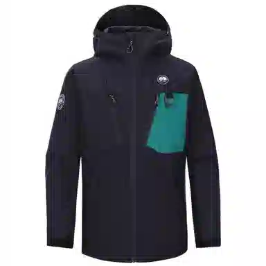 熊猫  户外山系撞色连帽单层  防水防风透气冲锋衣 男女同款