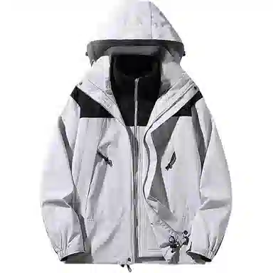 雅鹿优选  休闲简约百搭连帽  防水防风透气耐磨冲锋衣 男女同款