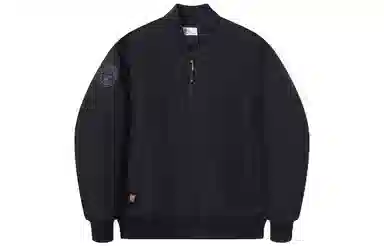 中国李宁 字母拉链夹克外套 男款 黑色