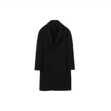 我是大卫 毛呢中长款加厚保暖韩系休闲大衣 男女同款 黑色