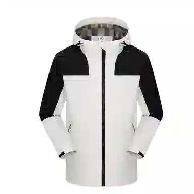 浪莎  户外薄款登山宽松连帽  防水防风透气速干冲锋衣 男女同款