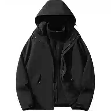 雅鹿优选  舒适时尚百搭连帽长袖  防水防风透气耐磨冲锋衣 男款