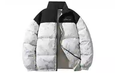 SWAMP AREA Letter Down Jacket White