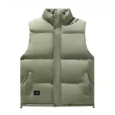 三体 问题系列 美式复古简约基础款字母印花休闲百搭立领保暖加厚柔软舒适户外工装机能风宽松无袖马甲 男女同款