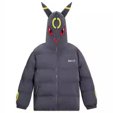 KAKAZZY Hooded Puffer Jacket Dark Grey