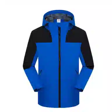 浪莎  户外薄款登山宽松连帽  防水防风透气速干冲锋衣 男女同款