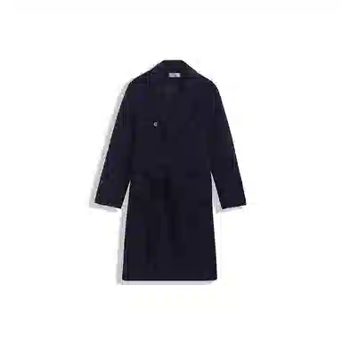 我是大卫 毛呢中长款经典韩版英伦风大衣 男女同款