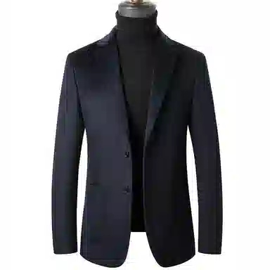 轻奢高端商务休闲百搭保暖羊绒羊毛呢西服外套西装 男款