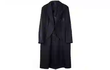 Yohji Yamamoto Black Double-Layer Coat