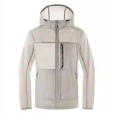 探路者 纯色胸口拉链轻薄透气防晒服 男款